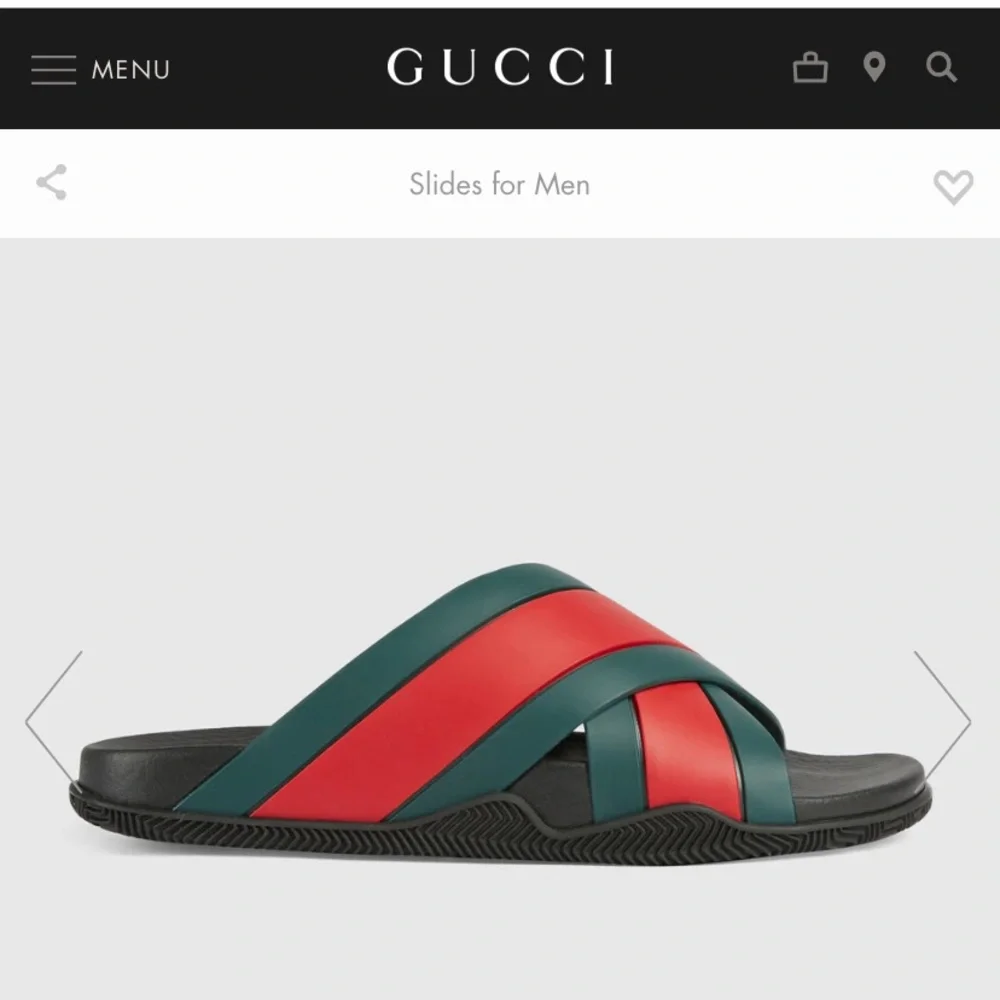 Gucci Red and Green Men's Sandals - Picture 6 of 16